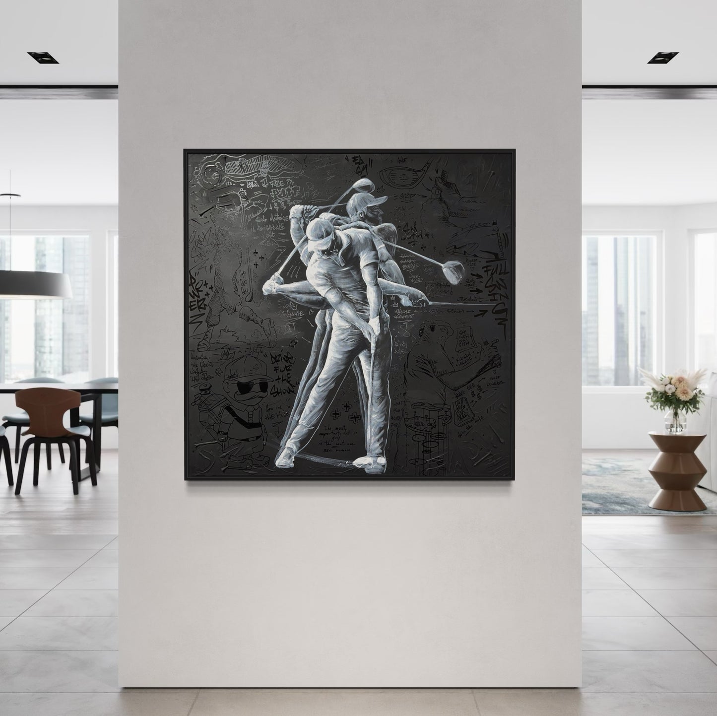 TIGER FULL SWING - 100cm x 100cm